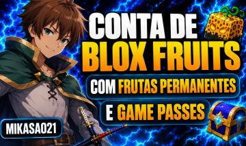 CONTA DE BLOX FRUITS COM FRUTAS PERMANENTES E GAME PASSES