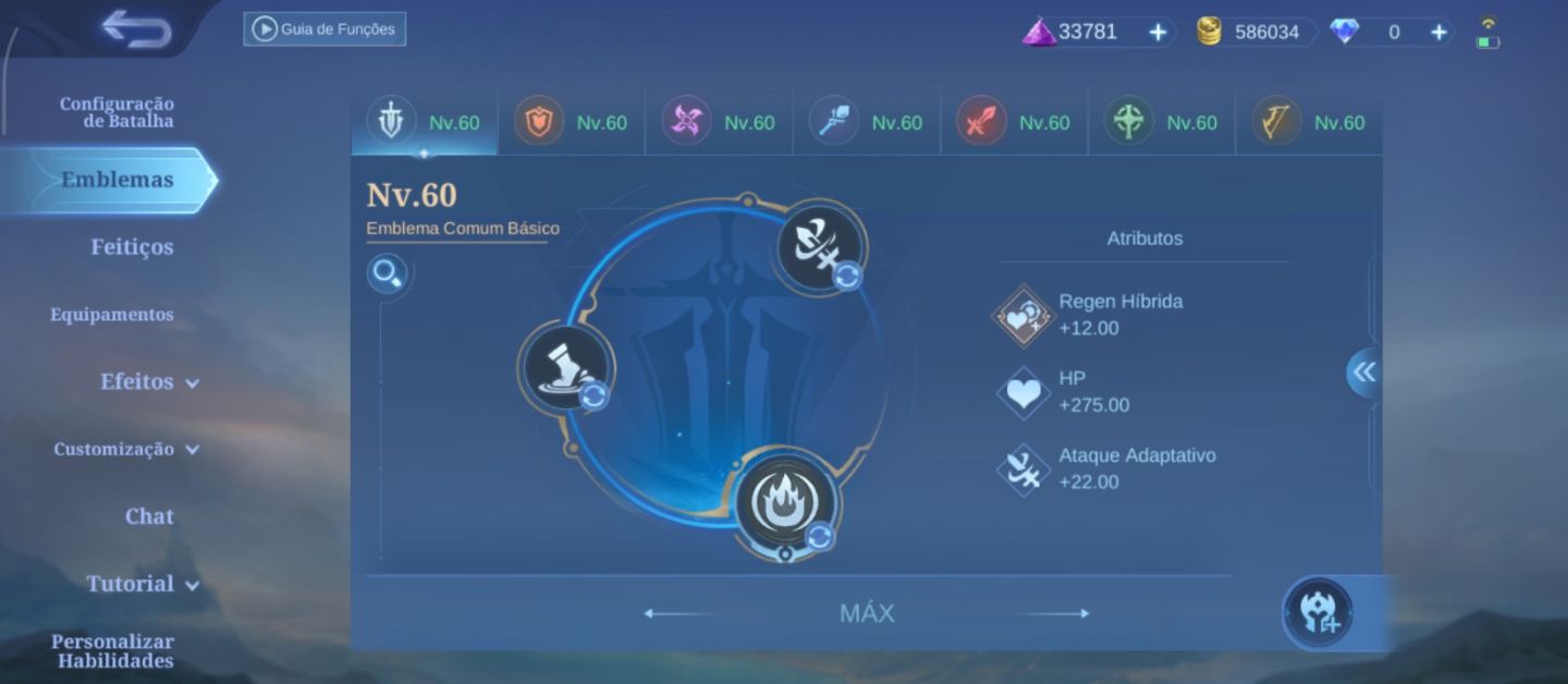 Legend Lunox - 463 Skins - Full herói e emblemas - líder de clã nível 10