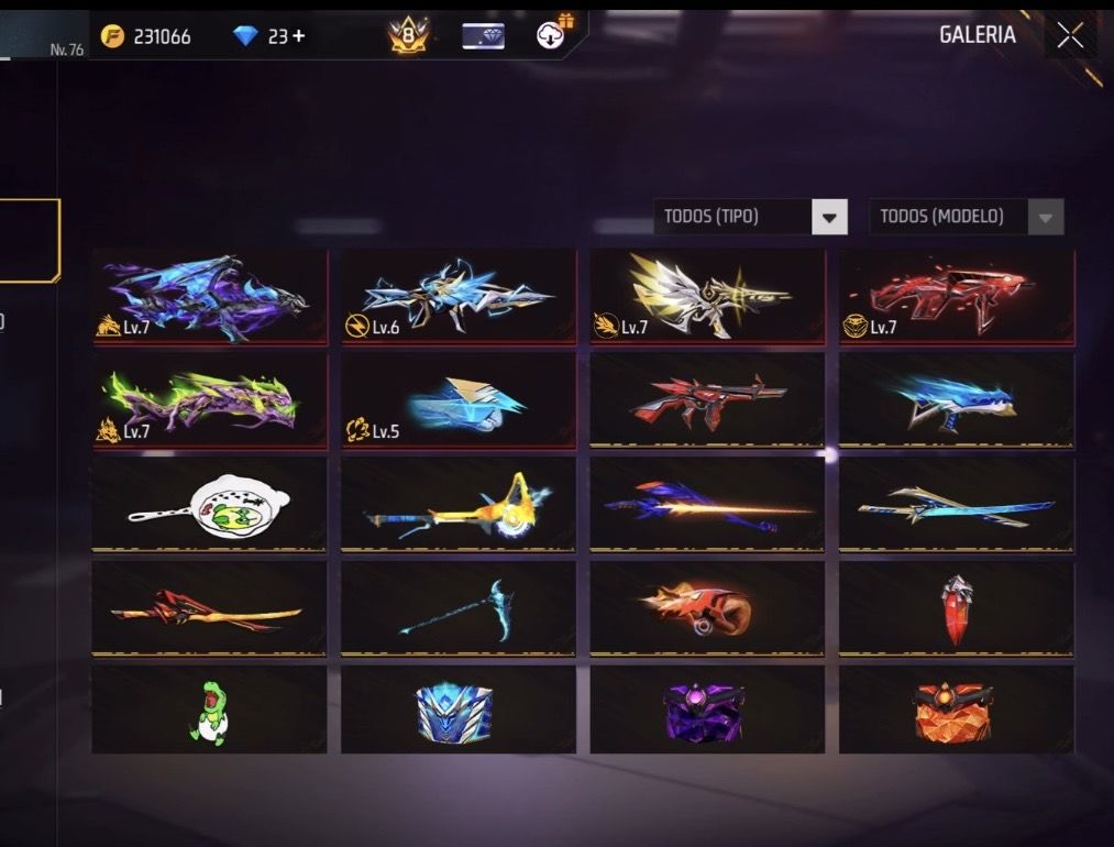 CONTA FREE FIRE ANTIGA EXTREMAMENTE RARA E GEMADA +1000 peitas PRIME 8