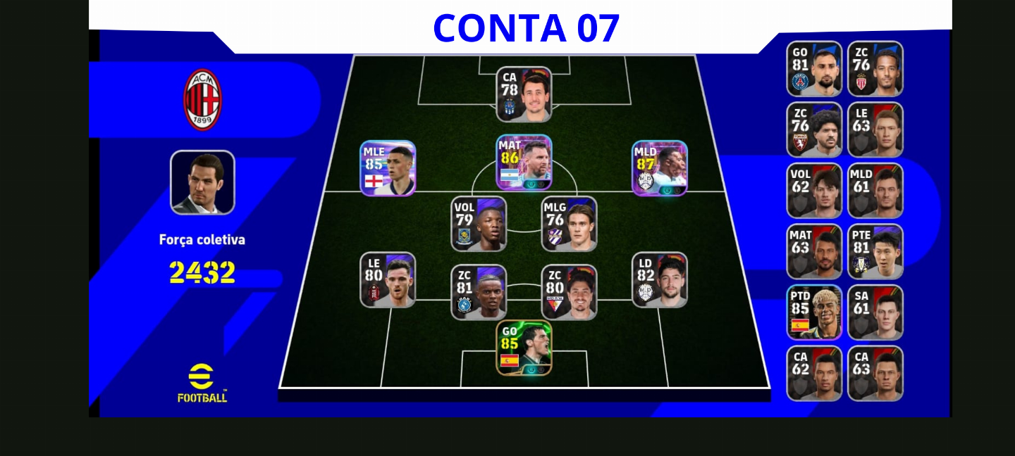 Contas Efootball Iniciais com Épicos/big Times Garantidos! Vol. 14