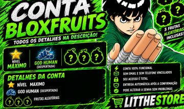 CONTA BLOX FRUITS LV2800 + GODHUMAN + FRUTAS ALEATORIAS