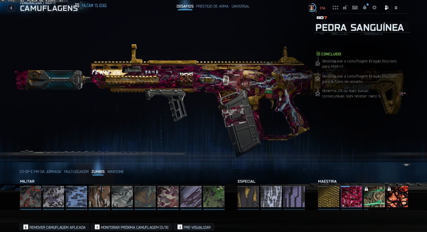 Conta Warzone Prestigio master iridescente