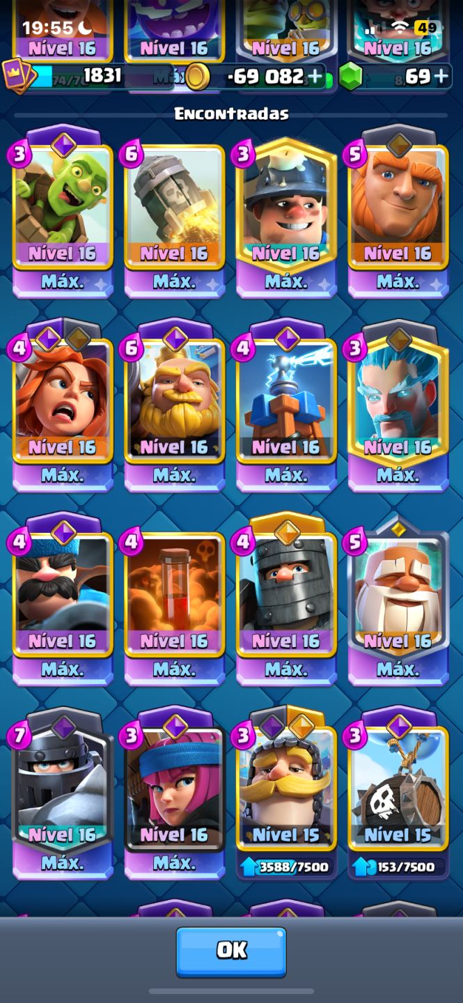 COMBO 3 CONTAS: BRAWL STARS + COC + CLASH ROYALE