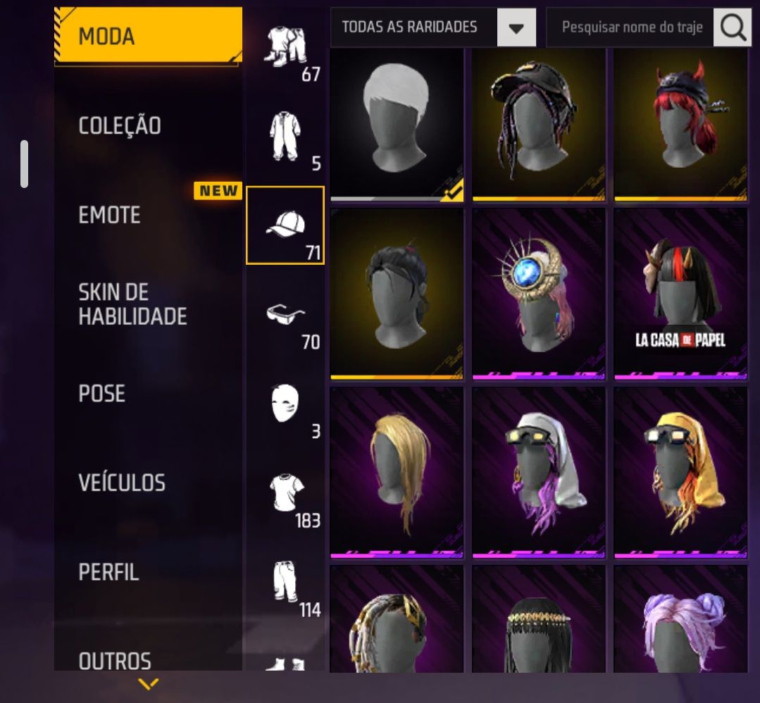 Conta rara free fire