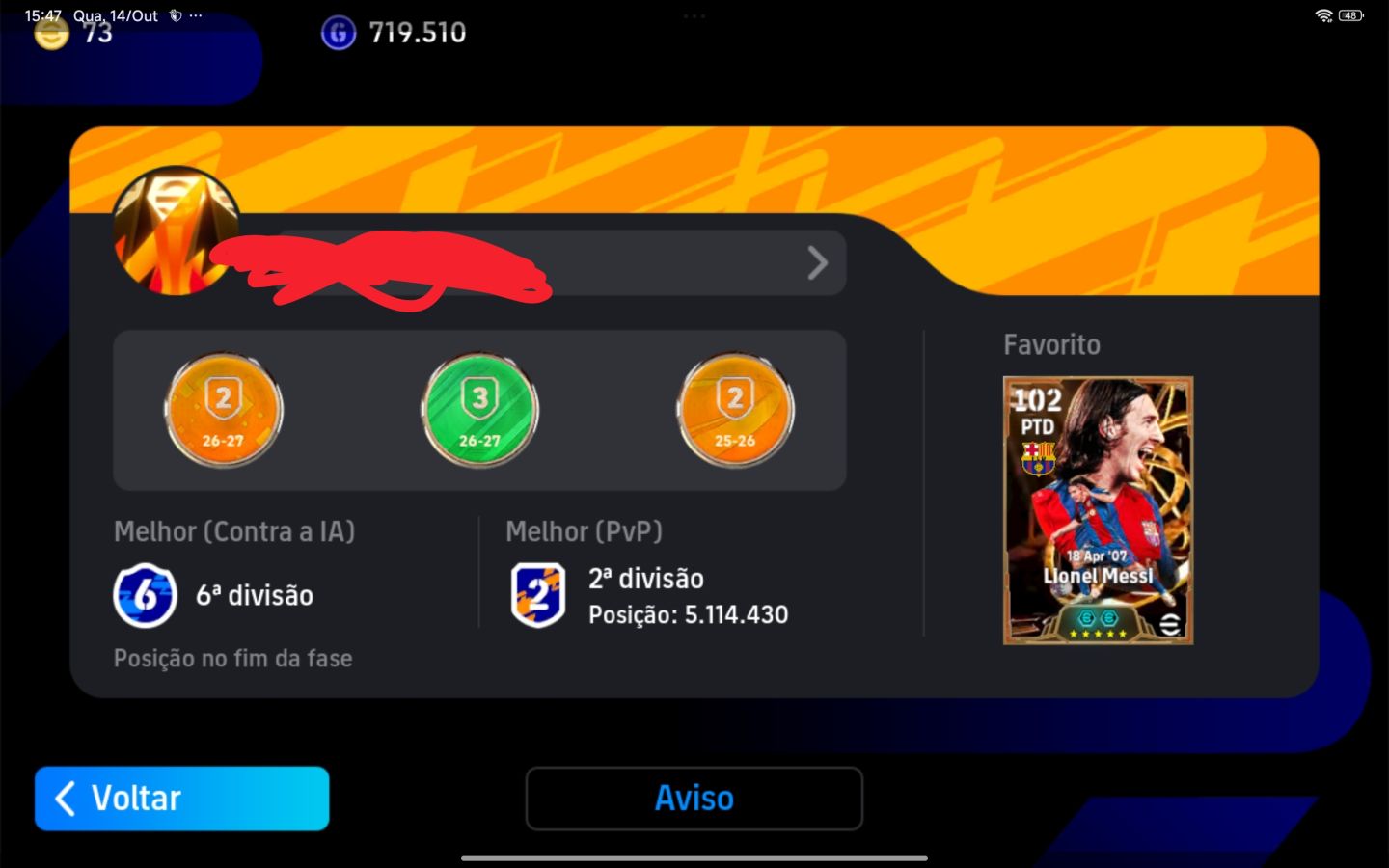 Conta efootball rara