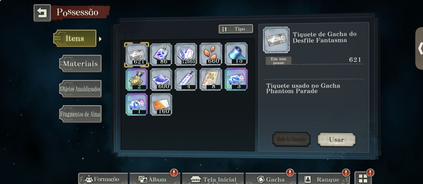 Conta JJK PAREDE 10 LIMITADO 50K DE CUBOS 5 DUPES 620 Tickets E MUITOS METAS