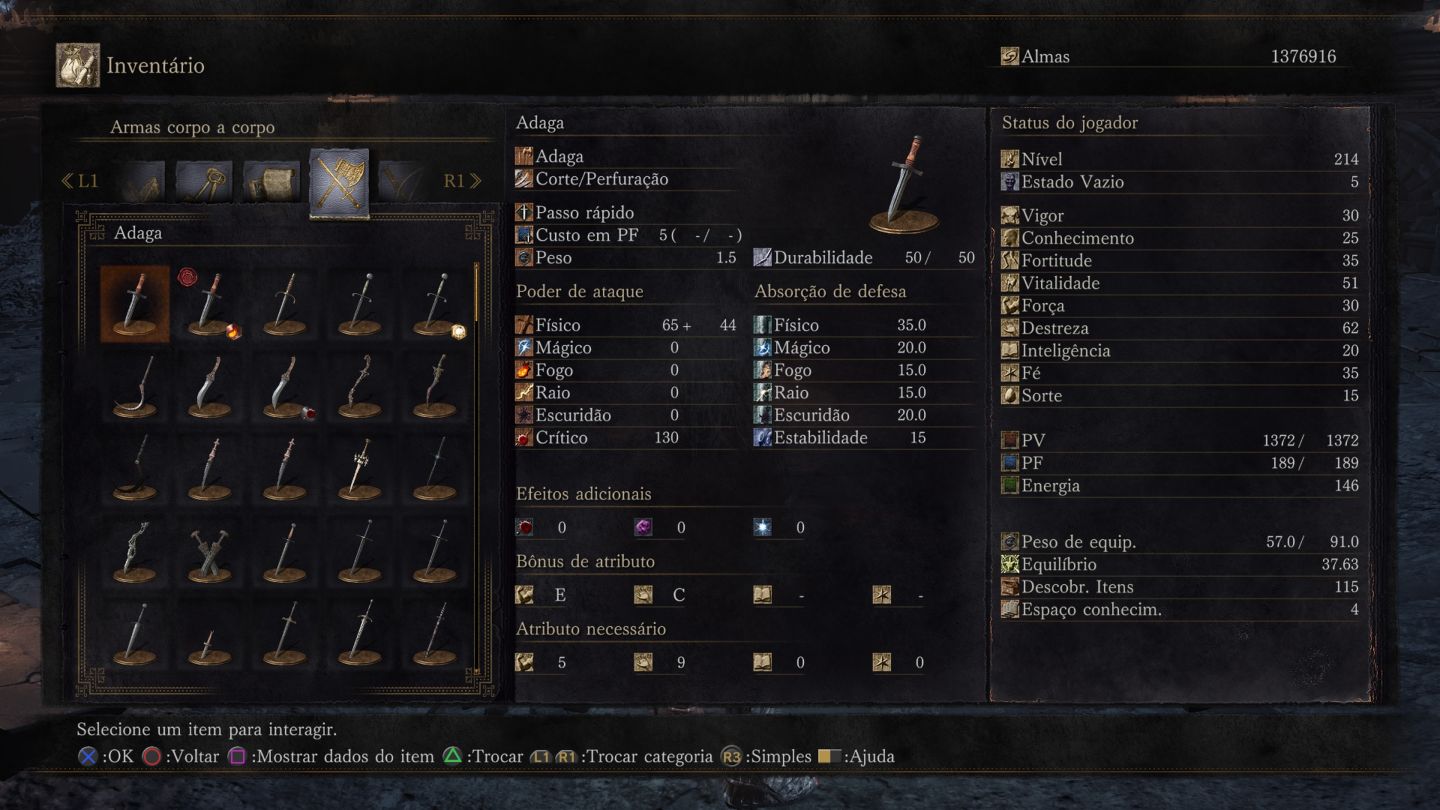 DARK SOULS 3 - ALMAS/ EQUIPAMENTOS/ ARMAS/ ANEIS E DEMAIS ITENS - Para PS4/PS5