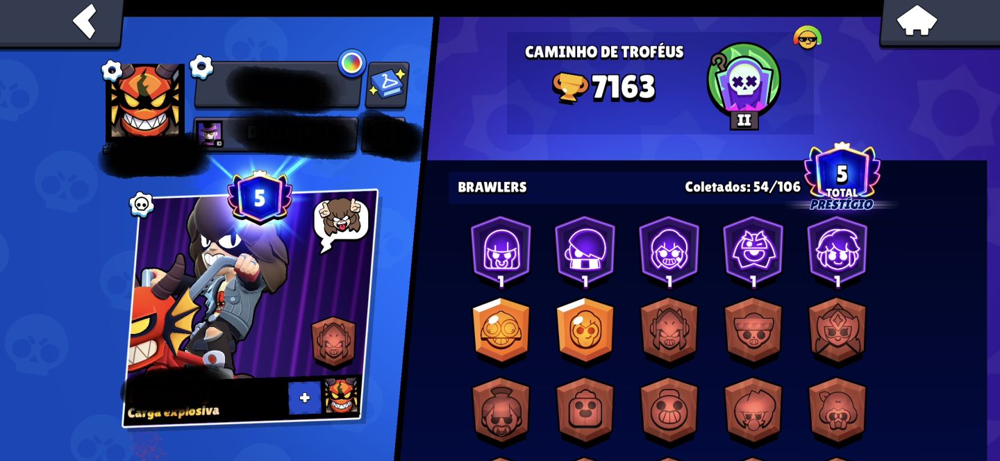 Conta BRAWL COM SKINS DE STRANGER THINGS | GEMAS NEGATIVAS