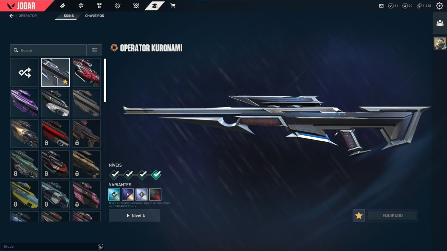 4-5k em skins, dona única e total acesso, podemos negociar valor
