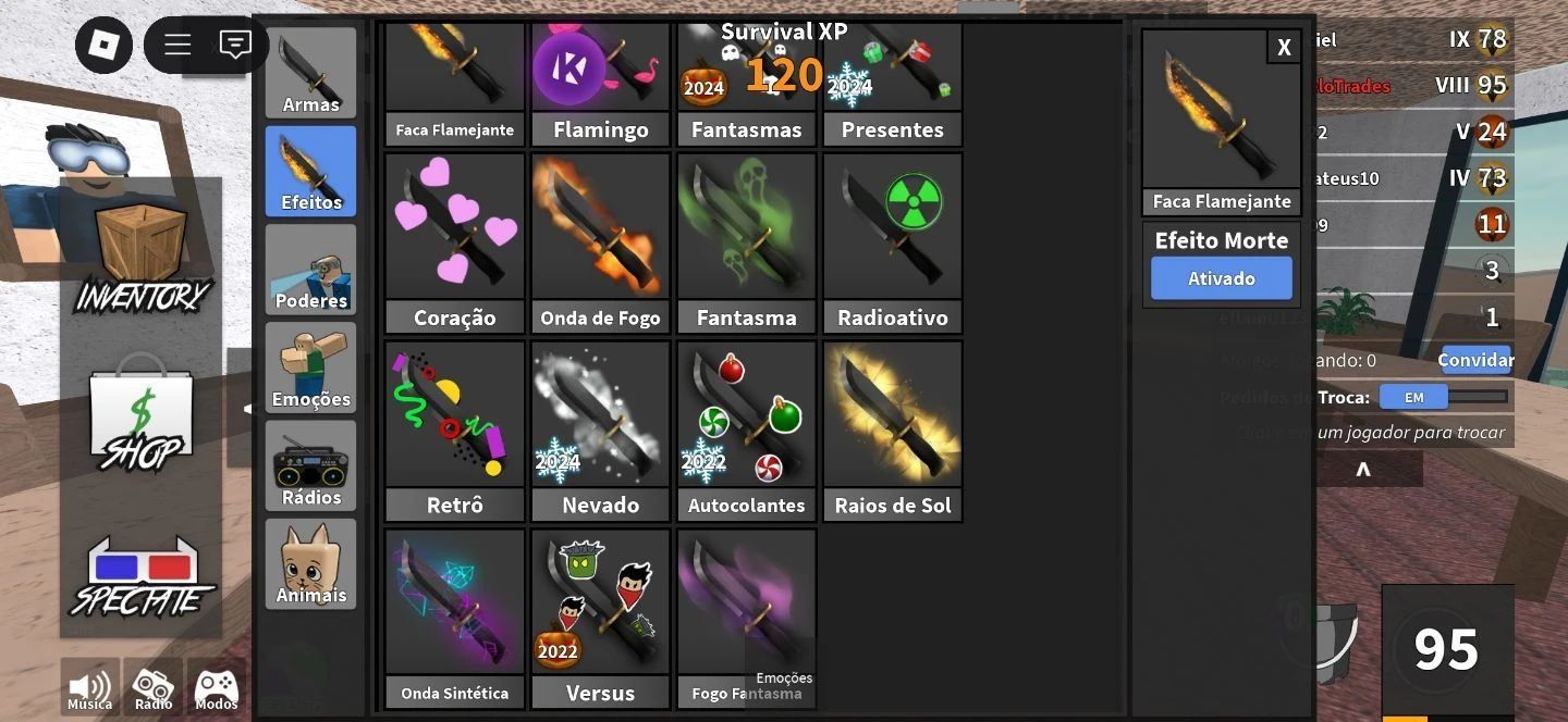 CONTA ROBLOX MM2 E ETC