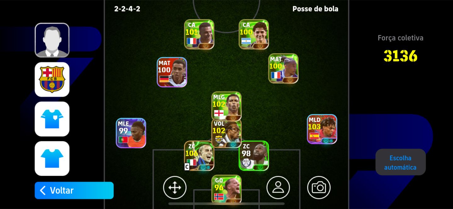 Conta de efootball iniciante