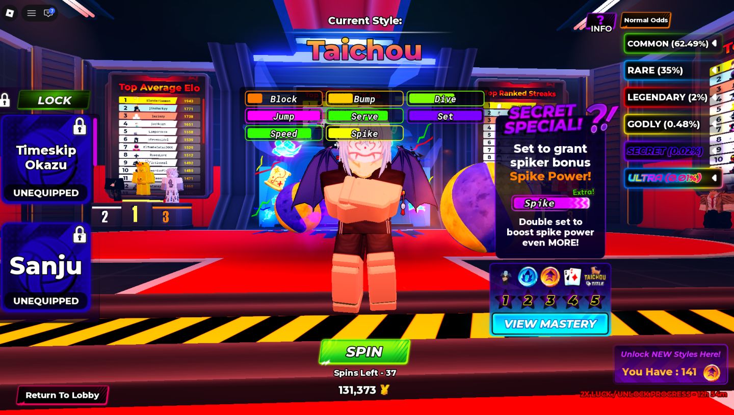Conta Volleyball Legends com 6 Slot De Personagem