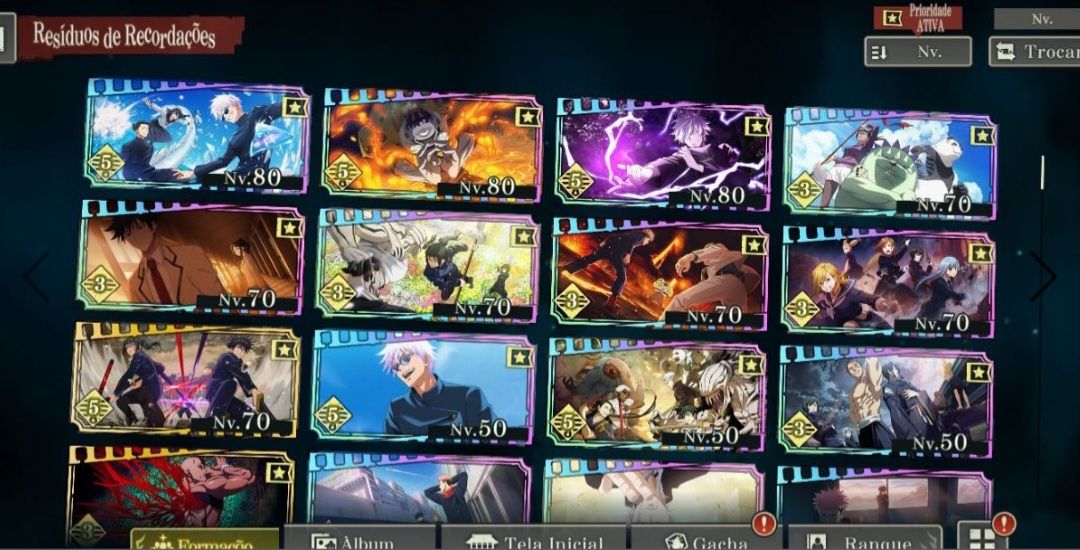 [UMA DAS MELHORES CONTAS!] JUJUTSU KAISEN PHANTOM PARADE MUITO POTENCIAL E SSRS!
