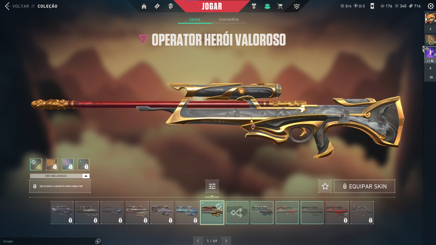 Conta de valorant diversas skins - Operator Rei Macaco, Vandal aemondir e etc...