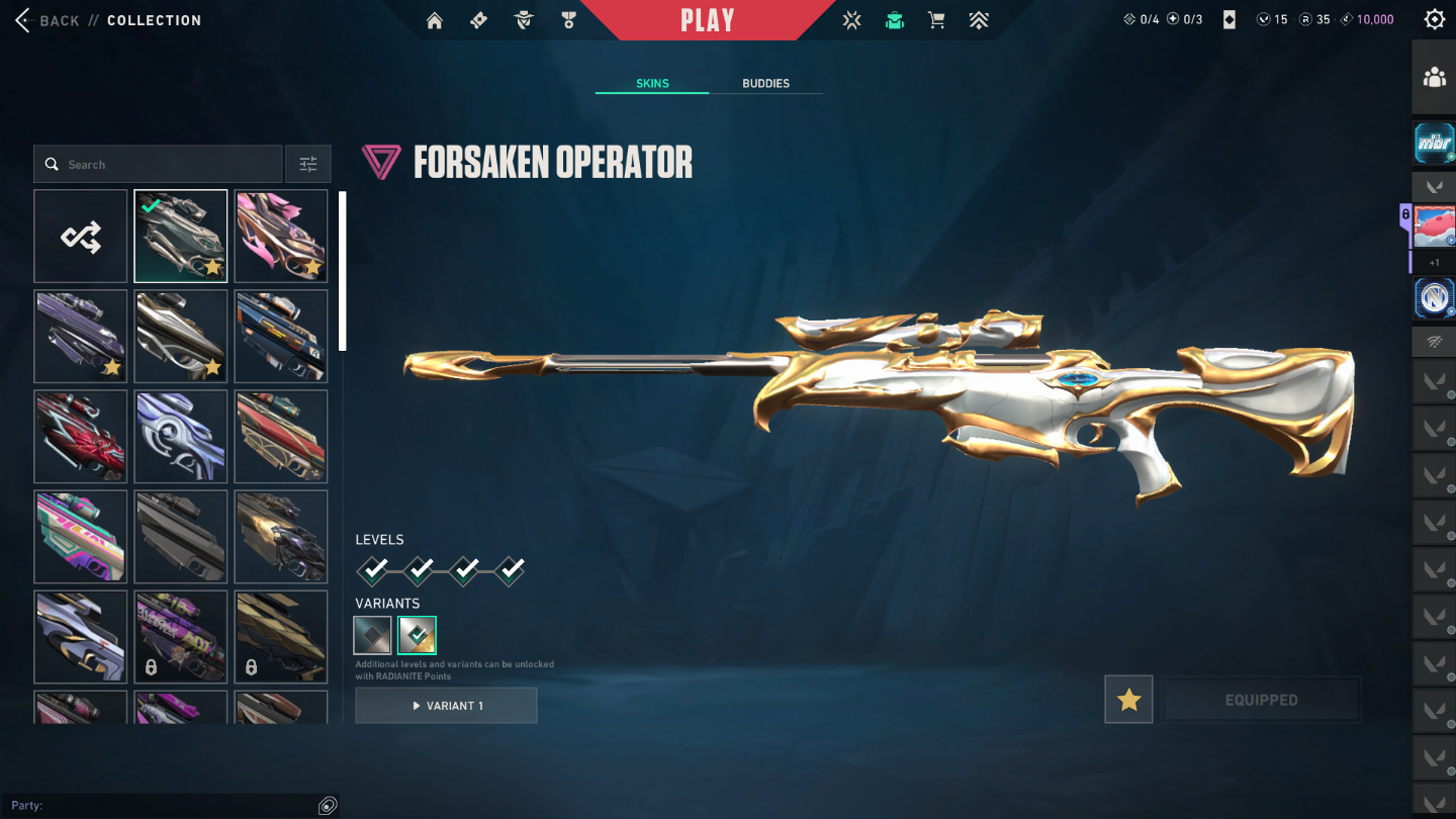 Conta de valorant com MUITA SKIN e mais de 10K gastos