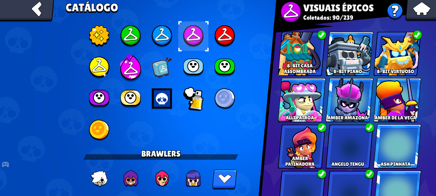 Conta Brawl 35k k troféus 105 brawlers e mais de 300 Skins!