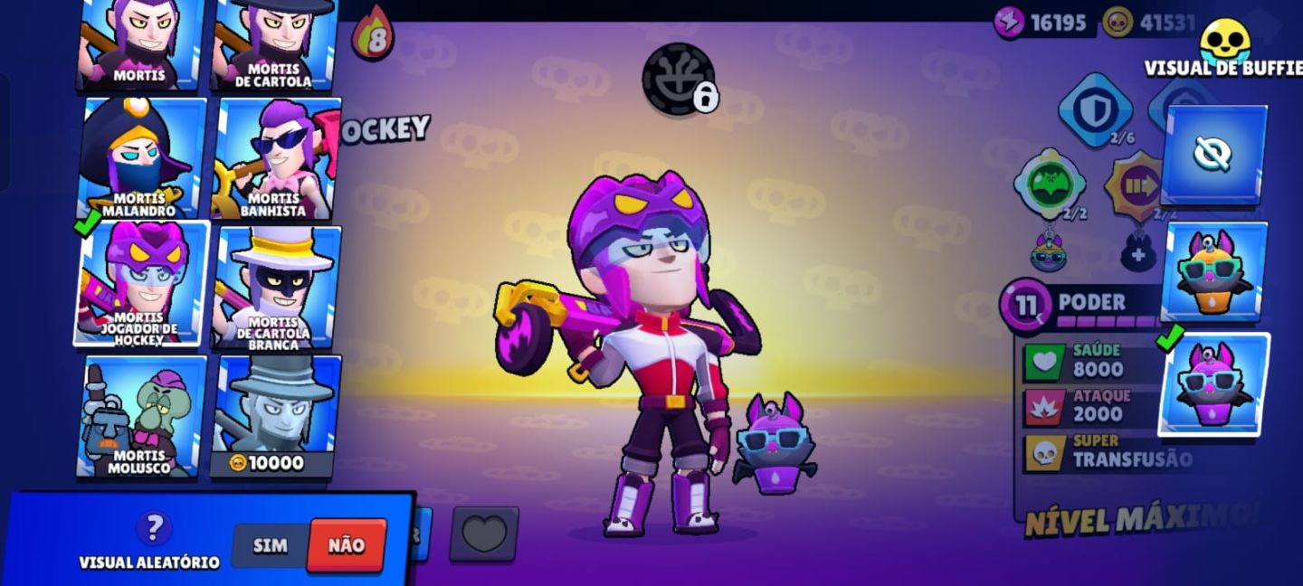 CONTA BRAWL STARS com 57k de troféu,com muitas skin raras e exclusiva