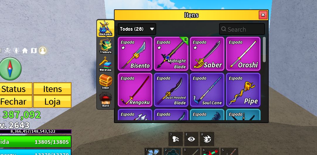 Conta do roblox, com skin + Blox fruits