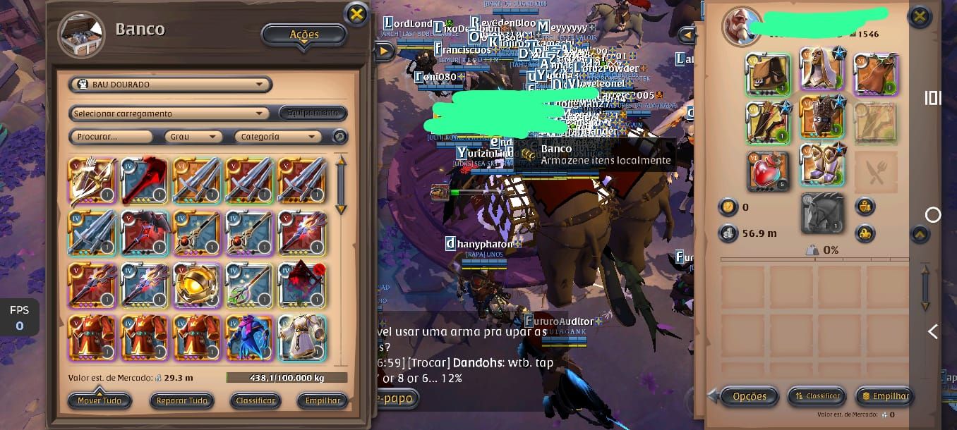 CONTA EARLY GAME - FULL SPEC NAS CLASSES DE BAU DOURADO + CERCA DE 120M PRATA