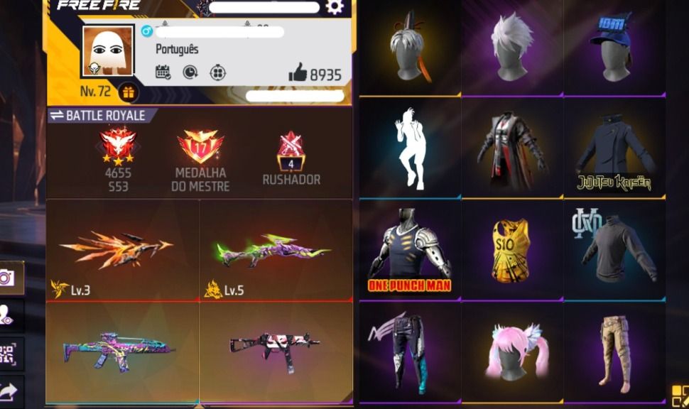 Conta de Free Fire gemada 2019