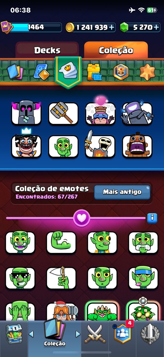 Conta Clash royale nvl 15 arena 26 mais conta clash of clans Cv 11 quase full
