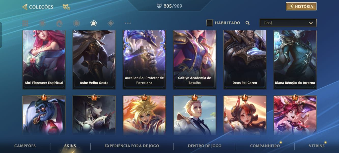 Conta wild rift com 205 skins com varias skins de gacha