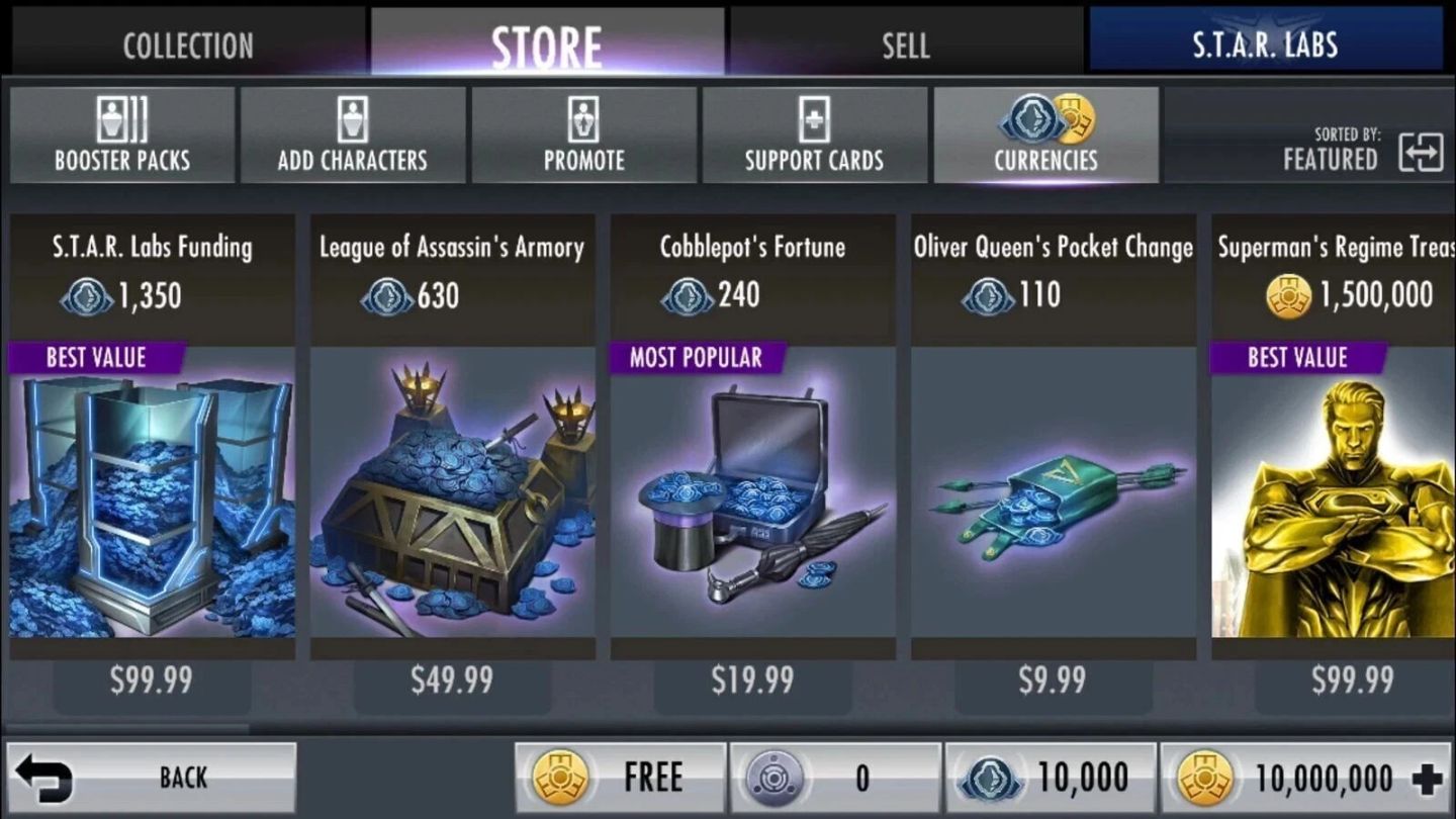 CONTA COM ITENS PARA INJUSTICE GODS AMONG US [IOS OU ANDROID]