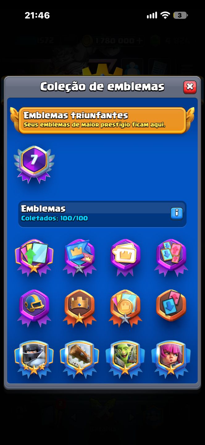 CONTA CLASH ROYALE | 11.030 TROFÉUS MÁX | 7 ANOS DE JOGO