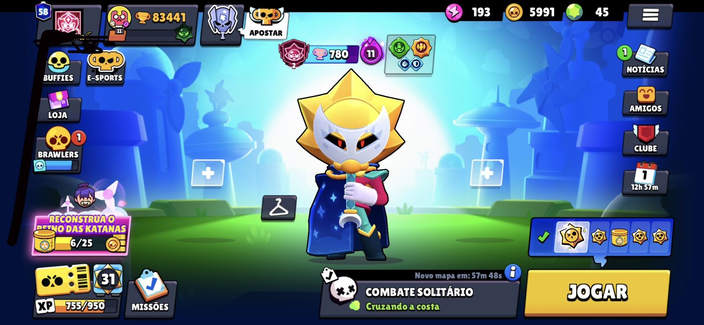 Conta Brawl Stars 83k Troféus, Todos Brawlers, 400+ Skins, Mestre, 46 HC Full!