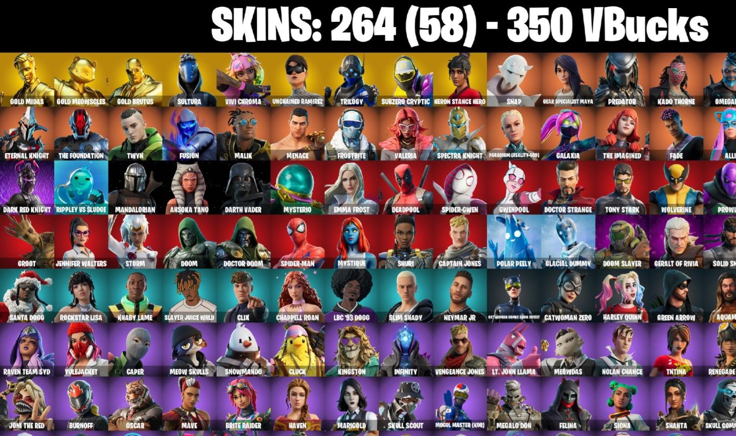 264 skins | Gold Midas Unchained Ramirez heron Stance cobra kai conta tryhard