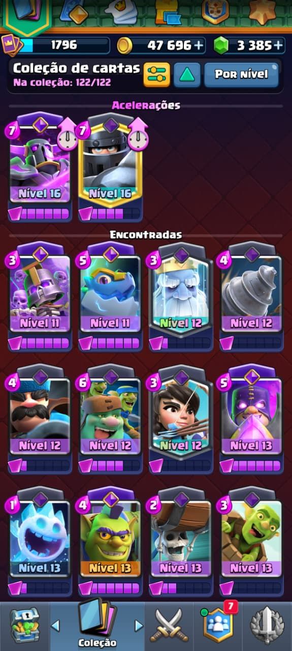 Conta Clash Royale Evoluída