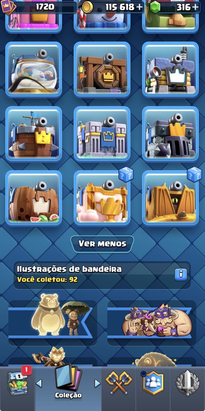 Conta Clash royale com varias cartas full