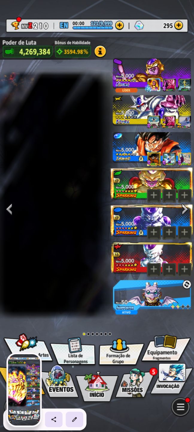 Conta Completa Dragon ball legends