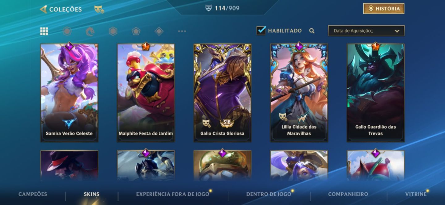 Conta Wild Rift - 115 skins - Diamante - todos os campeões