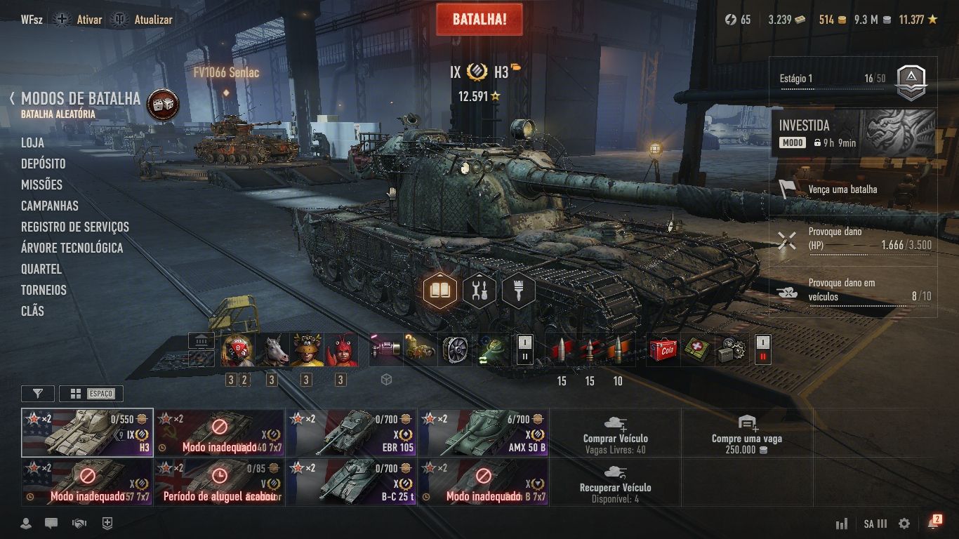 CONTA WORLD OF TANKS FRANÇA UPADA