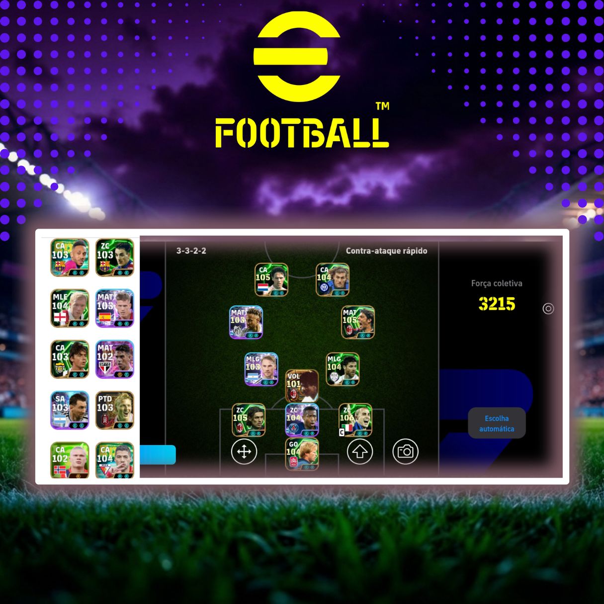 Contas de Effotball Upadíssimas Com Jogadores big time, Épicos e Famosos.