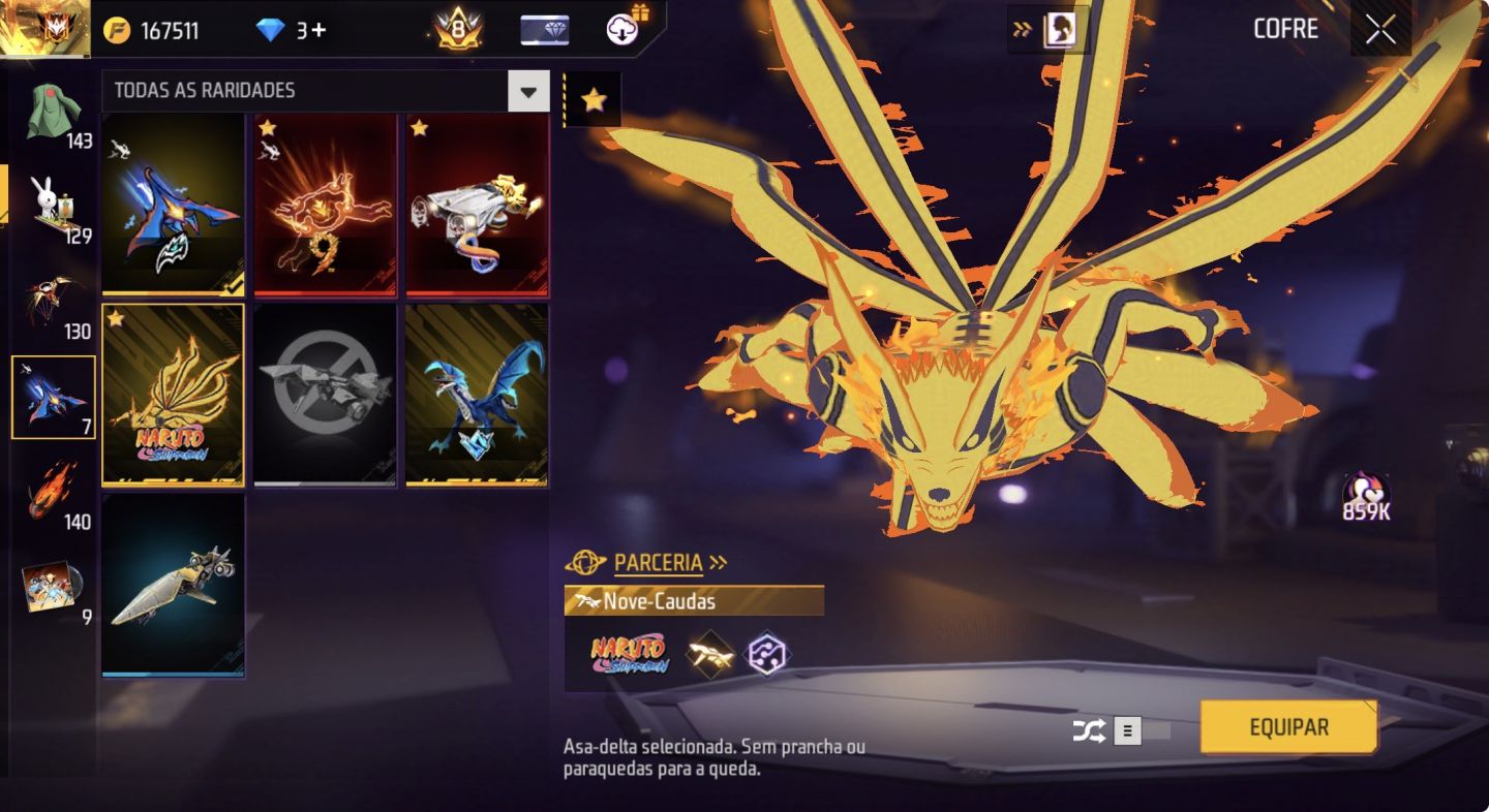 Conta prime 8 com passes antigos e nick colorido