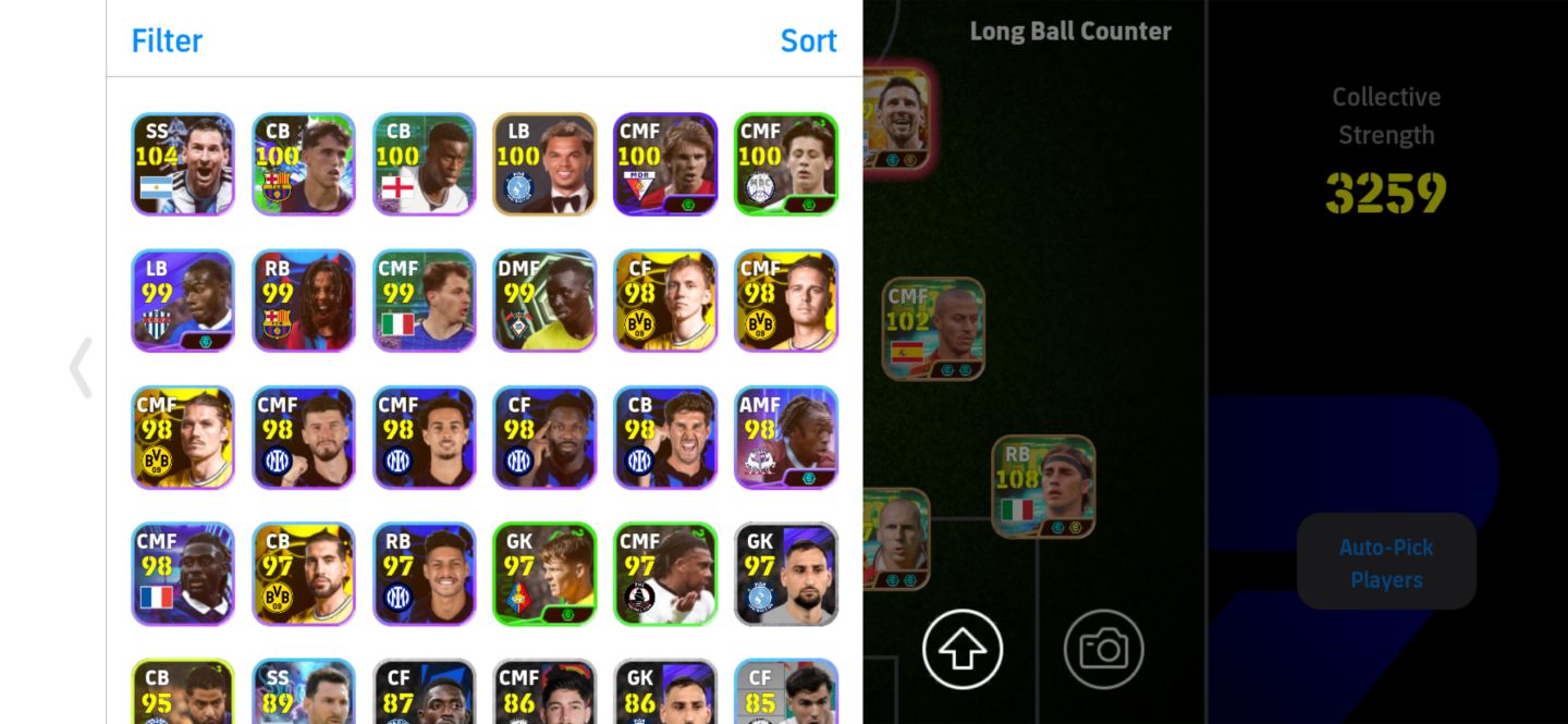 Conta eFootball mobile SEMI FULL