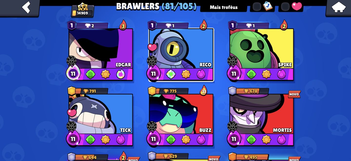 CONTA BRAWL STARS(MELHOR PREÇO) SPIKE,CHESTER,SANDY