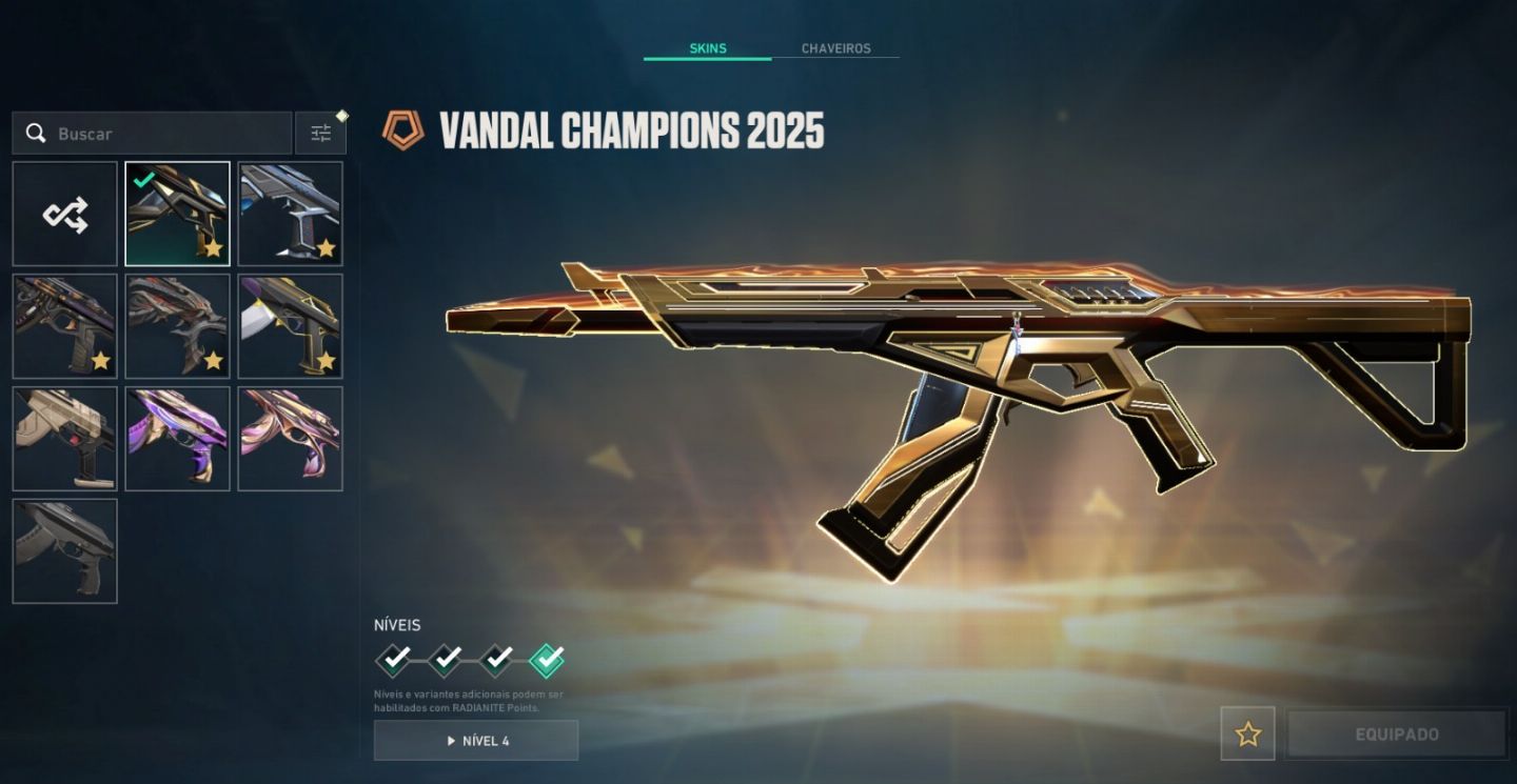 CONTA VALORANT | CHAMPIONS 25 | FACA XENOCAÇADOR + DIVERSAS SKINS