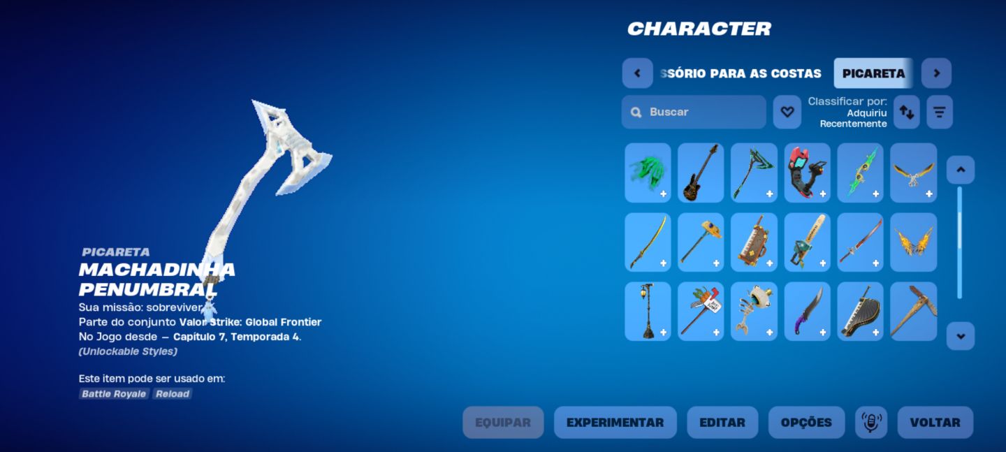 Conta do Fortnite com 41 skins, Nível 173.