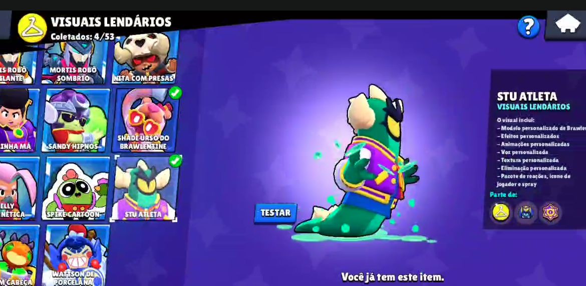 (Valor negociável)CONTA BRAWL STARS 52.451 TROFÉUS-241 SKINS -100/105 BRAWLERS