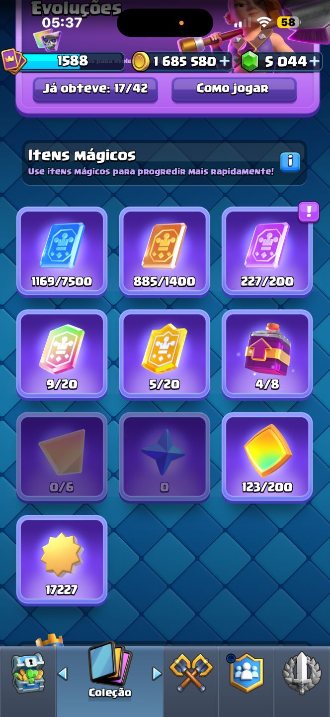 Conta clash royale 10,500 troféus 5k gemas e várias evoluções