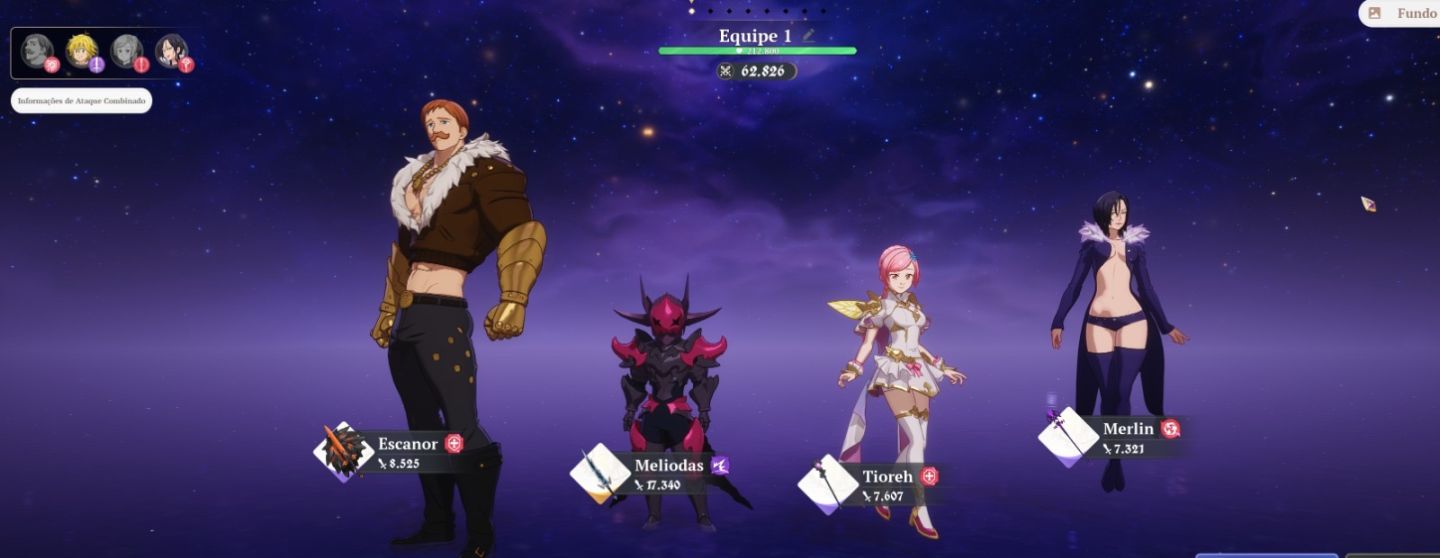 Conta iniciante Escanor + meliodas