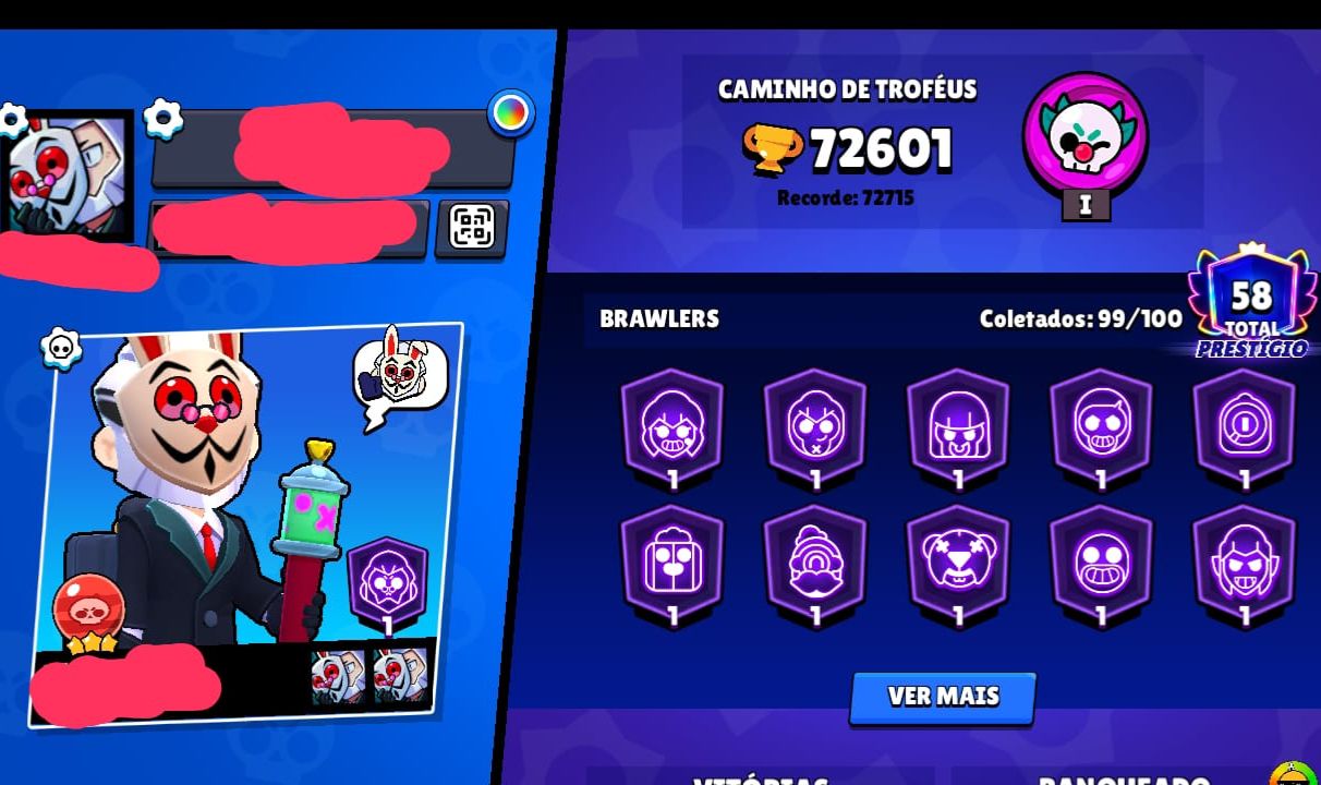 Conta +72K Troféus | Mestre | +50 Hyper | +300 Skins