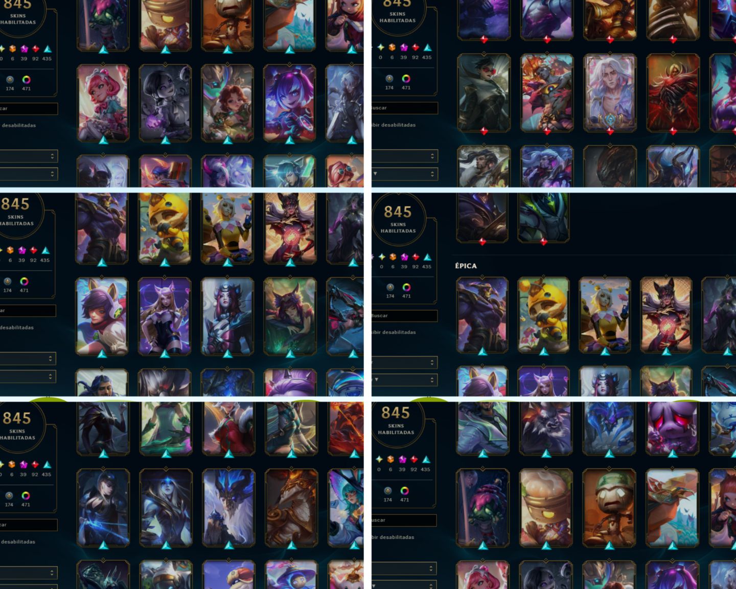 CONTA LOL/TFT-845 SKINS-10 CHIBIS/VALORANT-Pack Kuronami +de 17000R$ gasto!
