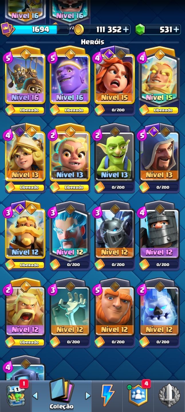 Conta de Clash Royale 14k troféus