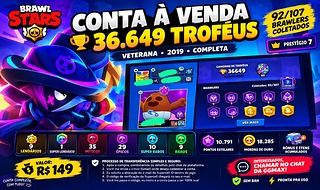 CONTA BRAWL 36.649 TROFÉUS