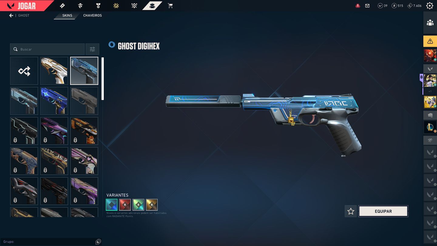 Conta VALORANT com 17 skins, vendendo pois não jogo mais e preciso de dinheiro