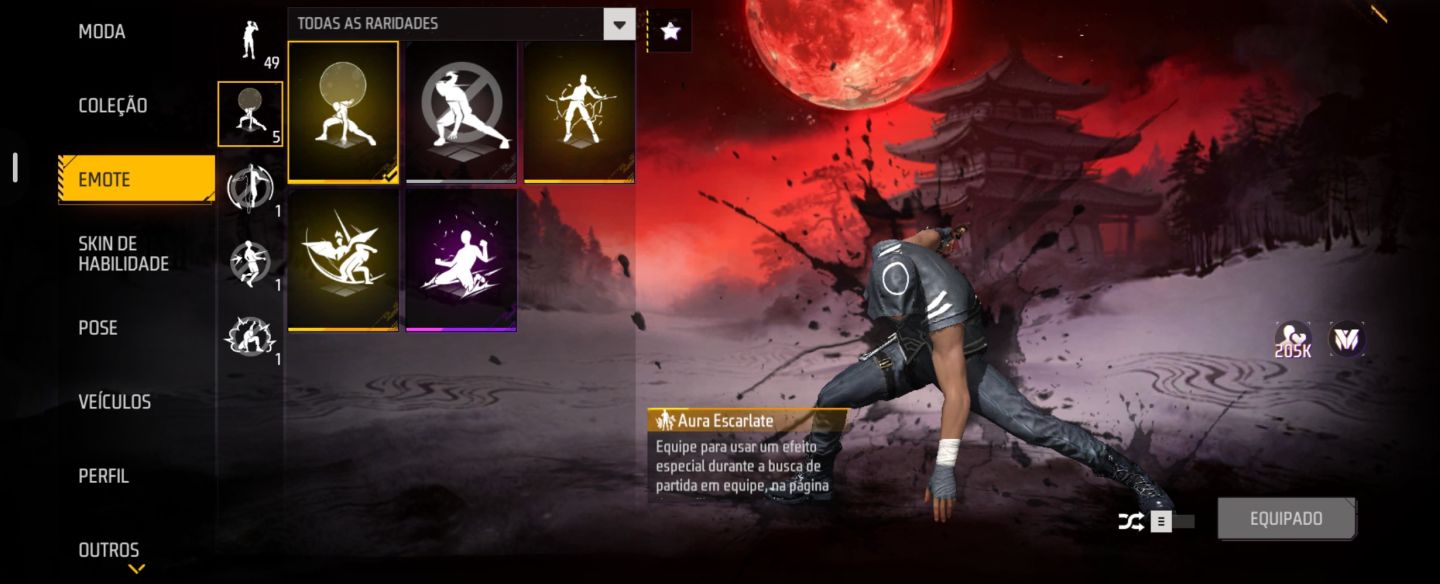 Conta Free Fire Com Bandeirão e Várias Animações De Entrada